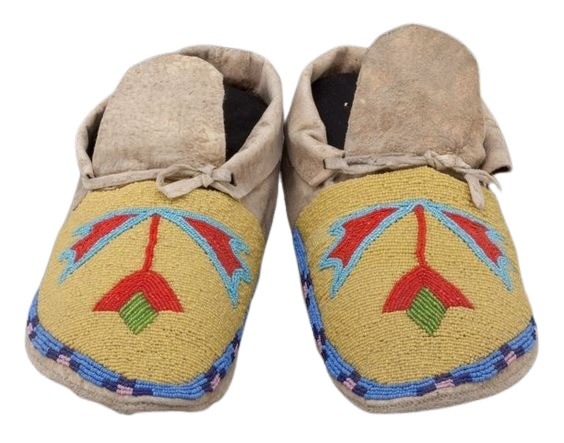 Native American Beaded Moccasins for Powwow