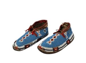 Native American Beaded Moccasins for Powwow
