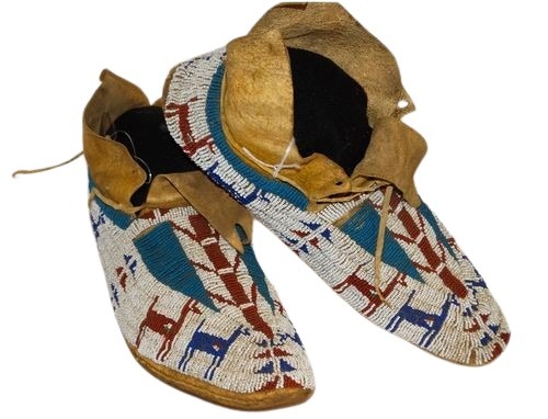 Native American Beaded Moccasins for Powwow