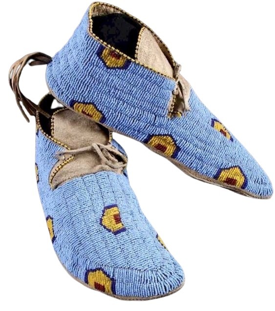 Native American Beaded Moccasins for Powwow