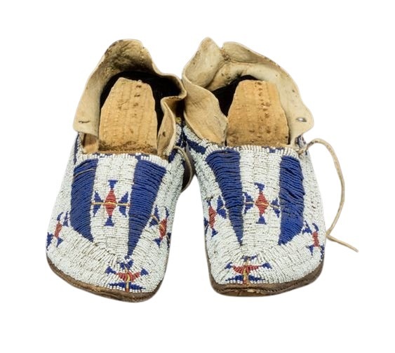 Native American Beaded Moccasins for Powwow