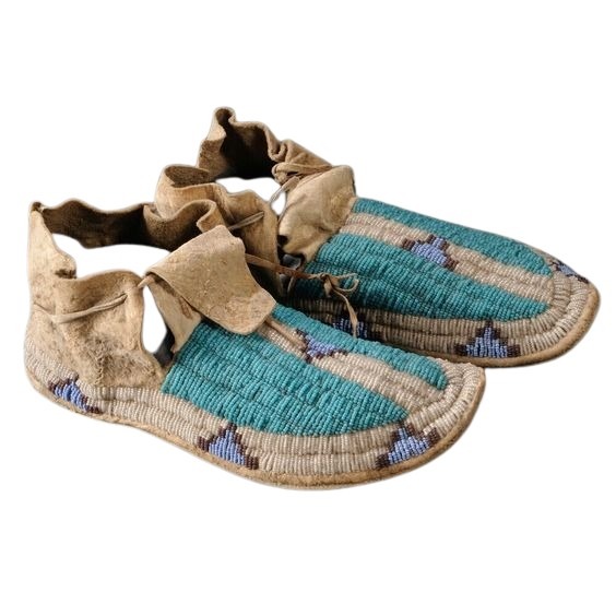 Native American Beaded Moccasins for Powwow