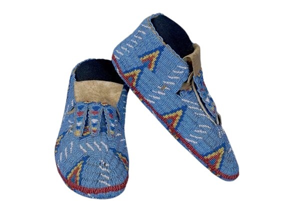 Native American Beaded Moccasins for Powwow