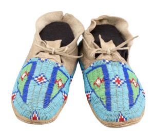 Native American Beaded Moccasins for Powwow