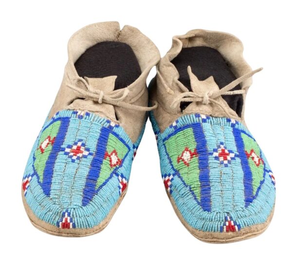 Native American Beaded Moccasins for Powwow