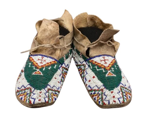 Native American Beaded Moccasins for Powwow